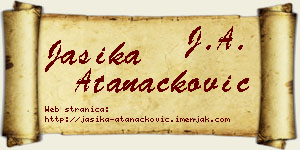 Jasika Atanacković vizit kartica